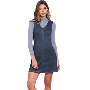 Jess by Meiko Women's Sleeveless Faux Suede Mini Dress - 1 of 4