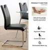 Sapphtopaz Modern Simple Dining Chairs Set, Faux Leather Padded Seat Kitchen Chairs with Chrome Metal Legs for Dining Room, Kitchen - 2 of 4