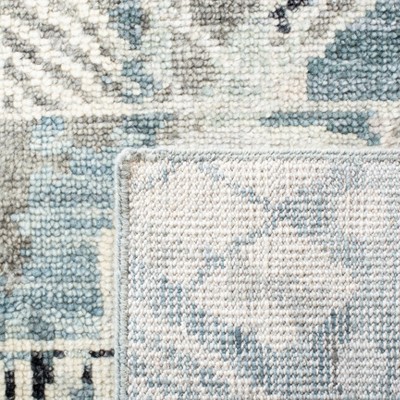 Samarkand Elegance Hand-Knotted Wool Area Rug in Gray 9' x 12'