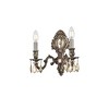 Elegant Lighting Monarch 2 light Pewter Wall Sconce Golden Teak (Smoky) Royal Cut Crystal - 3 of 4