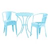 Christopher Knight Home Timotha 3 Piece Outdoor Modern Metal Round Patio Bistro Set with Open Slat Design - 2 of 4