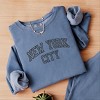 Simply Sage Market Embroidered New York Varsity Lightweight Garment Dyed Sweatshirt - 3 of 4