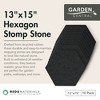 Garden Central 10 Pack 13" x 15" Stomp Hex Decorative Stepping Stones, Outdoor Yard Decoration Kit for Gardening and Landscaping, Black - 2 of 4