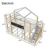 Twin Over House Bunk Bed, With White Storage Staircase And Blackboards, Twin Over Size Bunk Bed Frame, Convertible Bunk Bed, For Kids Bedroom - 2 of 4