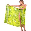 LA LEELA Women's Summer Beach Bikini Wraps Sarong Cover up Wrap Skirt Swimsuit Swimwear Cover Ups Bathing Suit for Womens One Size Green, Fish - 4 of 4