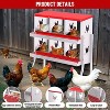Chicken Nesting Box, 8 Holes Nesting Boxes with Bracket Legs, Easy Egg Collection, Easy Cleaning, Chicken Laying Boxes for Chicken Coop Hens, Red - 3 of 4