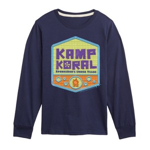 Boys' - SpongeBob SquarePants - Kamp Koral Kamp Koral Logo Badge Long Sleeve Graphic T-Shirt - 1 of 4