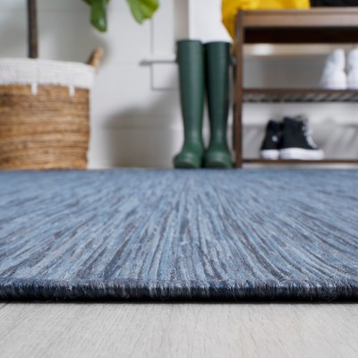 Ethan Blue Flatweave Synthetic 8' x 10' Area Rug