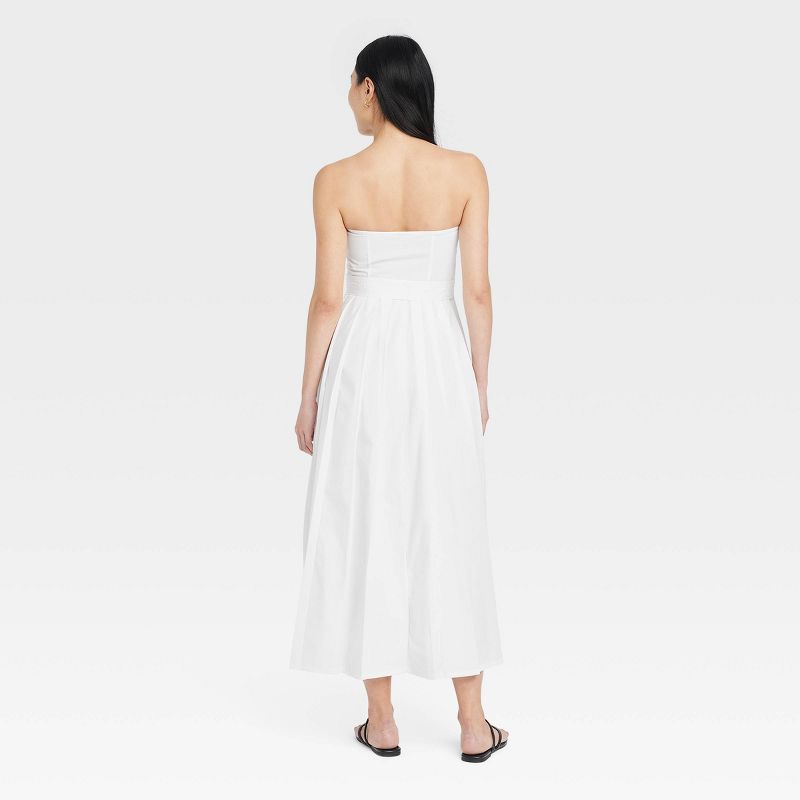 Women's Belted Midi Bandeau Dress - A New Day™, 3 of 11
