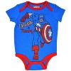 Marvel Avengers Spider-Man Iron Man Hulk Captain America Baby 5 Pack Bodysuits Newborn to Infant - 2 of 4