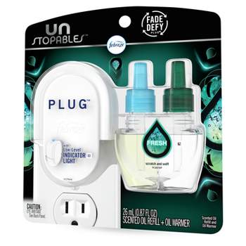 Febreze Unstopables Plug Odor Fighting Air Freshener - Fresh Scent - 2pk