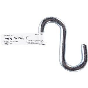 Hampton Small Zinc-Plated Silver Steel 3 in. L S-Hook 230 lb 1 pk (Case of 20) - 1 of 1