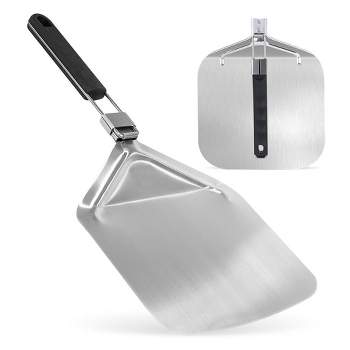NutriChef Pizza Peel for Oven and Grill - Durable and Safe Aluminum Base with Stainless Steel Handle