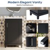 20" Modern Bathroom Vanity Cabinet with Ceramic Basin, Compact Sink Cabinet with 1 Soft-Close Door and Ample Storage, Vanity for Small Bathrooms - 3 of 4