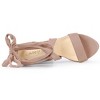 Allegra K Women's Open Toe Soft Insole Lace Up Platform Block Heel Sandals - 4 of 4