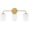 Lark Kline 3 - Light Vanity in  Heritage Brass - 3 of 4