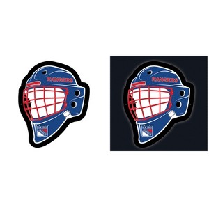 Evergreen Ultra-Thin Edgelight LED Wall Decor, Helmet, New York Rangers- 15.6 x 19 Inches Made In USA - 1 of 4