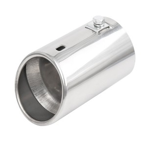 Unique Bargains Universal Car Vehicle Stainless Steel Chrome Exhaust Rear Tail Muffler Tip Pipe Fit Diameter 1.25" to 2" 1pcs - 1 of 4