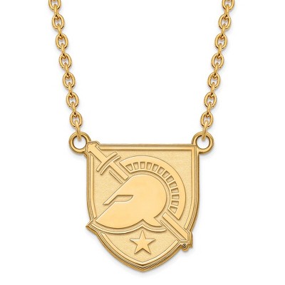 Black Bow Jewelry 10k Yellow Gold U.S. Military Academy Black Knights NCAA Necklace 18 Inch