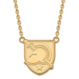 Black Bow Jewelry 10k Yellow Gold U.S. Military Academy Black Knights NCAA Necklace 18 Inch - 1 of 4
