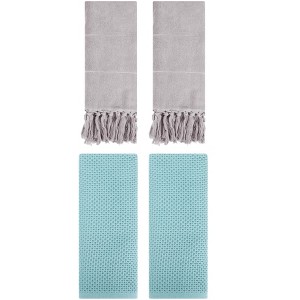 REGALWOVEN 4 Pcs Cotton Bathroom Hand Towels for Spa, Hotel - 1 of 4