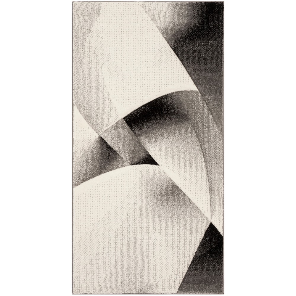 2'7inx5' Geometric Loomed Rug Black Gray/Dark Gray - Safavieh