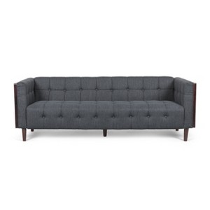 GDFStudio Croton Contemporary 89.75" Fabric/Boucle Tufted 3 Seater Sofa - 1 of 4