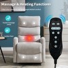 Heat Massage Manual Recliner Chair with Rocker and Swivel in Fabric for Living Room - 4 of 4