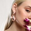 SOHI Women's Blush Pink The Eroded Drop Earrings - 4 of 4