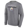 NFL Pittsburgh Steelers Men's Gray Long Sleeve Crew Fleece Sweatshirt - image 2 of 3