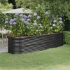vidaXL Garden Raised Bed Anthracite Powder-coated steel Large Durable - 2 of 4