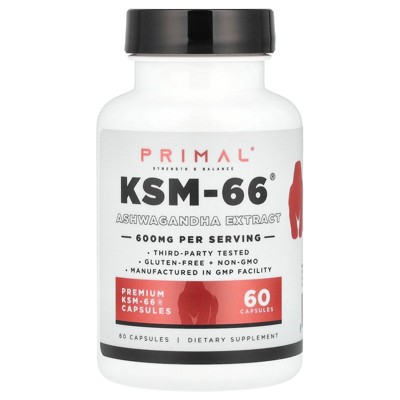 PrePrimal KSM-66®, Ashwagandha Extract, 60 Capsules