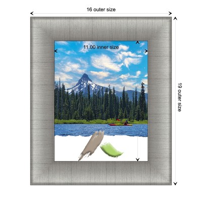 Elegant Brushed Pewter 19" x 16" Picture Frame