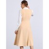 INSPIRE CHIC Women's Lace Trim Button Decor Overalls Midi Pinafore Dress with Pockets - 3 of 4