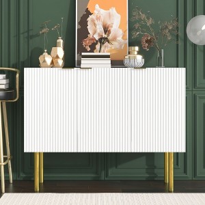 CENGHU Simple & Luxury Style Storage Cabinet, Buffet Cabinet with Gold Metal Legs & Handles, Adjustable Shelves, for Living Room, Dining Room - 1 of 4