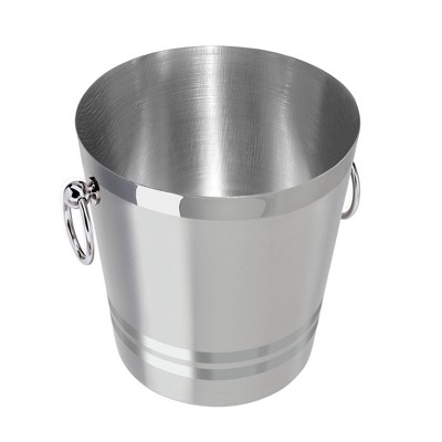 Oggi 4.25qt Brushed Stainless Steel Champagne Bucket with Handles
