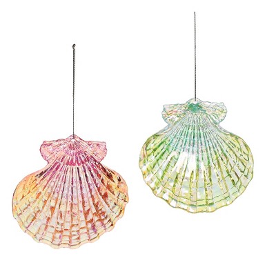 Gallerie II Sparkle Scallop Shell Ornament, A/2