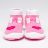 Komuello Toddler Girl First Walk Sock Shoes T Strap Heart - 3 of 4