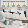 Lift Up Storage Bed Frame, Upholstered Platform Bed with Led Lights & Hydraulic Storage - 4 of 4