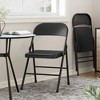 2 Pack All-Steel Folding Chairs with Backrest, Heavy Duty Metal Foldable Dining Chair Set of 4 Hold Up to 350 LBS - 3 of 4