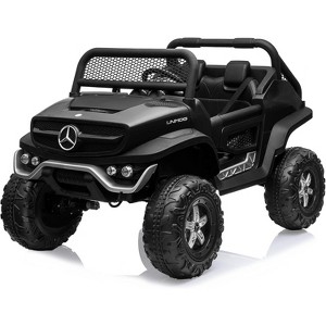 Kids Ride On Truck, 12V Licensed Mercedes-Benz Unimog with Remote Control, Battery Powered Electric Ride-On Car with Spring Suspension - 1 of 4