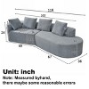 116" Curved Sectional Sofa with Chaise Lounge,High-Density Foam Cushion,Modern 2-Piece Couch for Living Room-Baofuwish - 4 of 4
