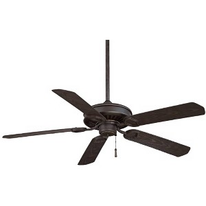 54" Minka Aire Rustic Indoor Outdoor Ceiling Fan Iron Brown Wet Rated for Patio Exterior House Home Porch Gazebo Garage Barn - 1 of 4