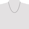 Black Bow Jewelry 3mm, 14k White Gold, Handmade Solid Rope Chain Necklace - 2 of 4
