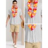 Lars Amadeus Men's Short Sleeves Regular Fit Summer Hawaiian Point Collar Polka Dots Shirts - 4 of 4