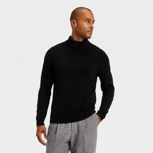 Men's Turtleneck Sweater - Goodfellow & Co™ Black - 1 of 3