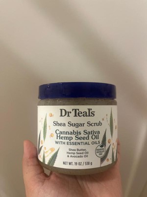 Dr Teal's Shea Sugar Body Scrub, Cannabis Sativa Hemp Seed Oil with  Essential Oils, 19 oz. 