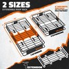 Mockins Extendable Roof Basket Cargo Carrier - 43"-64"L x 39"W x 6"H, Black Steel - 4 of 4