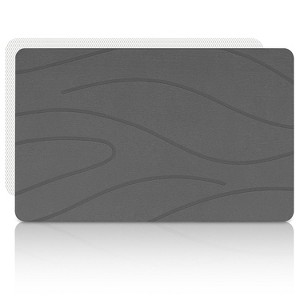 Zevemomo 31.5"x19.7"Diatomaceous Earth Bath Mat,Extra Large Absorbent Stone Shower Mat for Bathroom,Quick Dry Non-Slip Bathroom Floor Mat in Dark Grey - 1 of 4