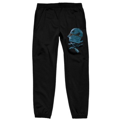 Polar Express Train & Logo Men's Black Jogger Pants-XL 